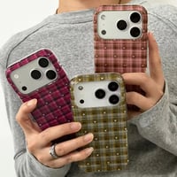 S76010 プチハートタータンチェックiPhoneケース