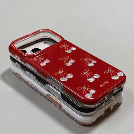 S75733 きらめきチェリーリボン iPhoneケース