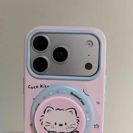 K23286 わんにゃんMagSafeグリップiPhoneケース