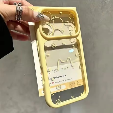 L62547 にゃんこグラフィッククリアiPhoneケース