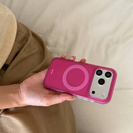 S75924 カラフルサークルMagSafe対応iPhoneケース