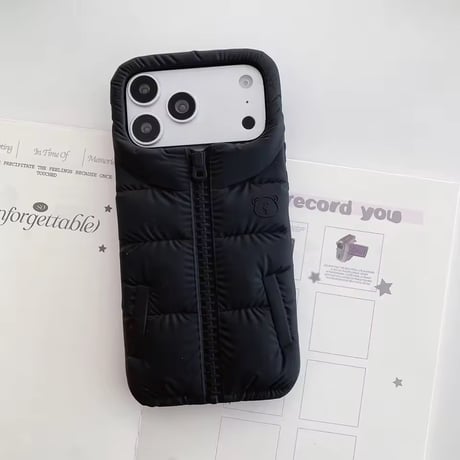 S76009 ダウンジャケット風iPhoneケース