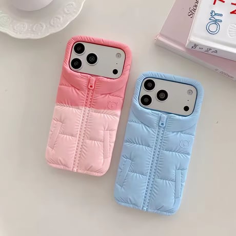 S76009 ダウンジャケット風iPhoneケース