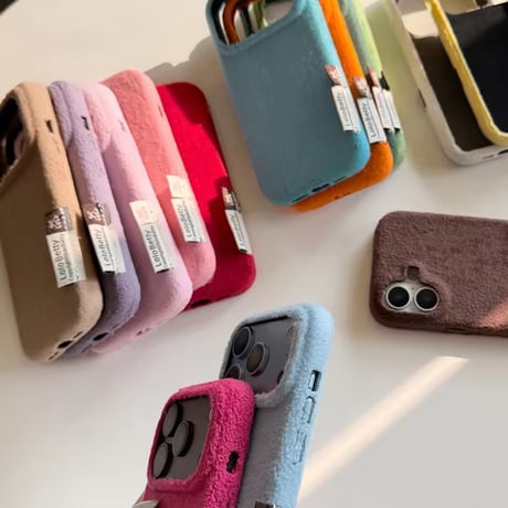 S75989 もこもこボアiPhoneケース