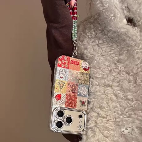 S75898 ホリデーパッチワークiPhoneケース