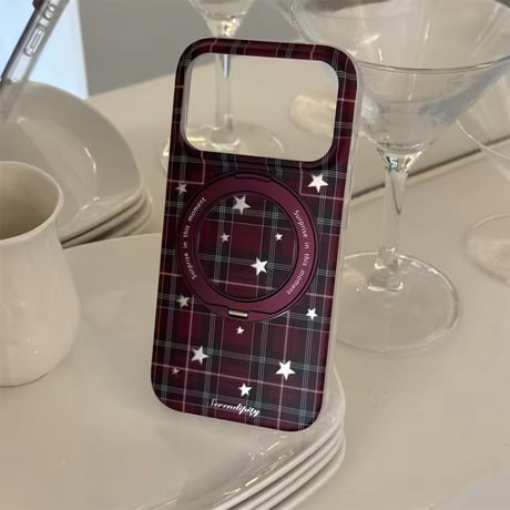K23361 スターチェックリングスタンドiPhoneケース