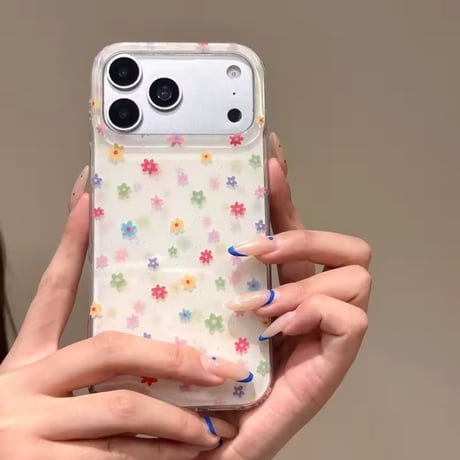 S75756 カラフルフラワー iPhoneケース