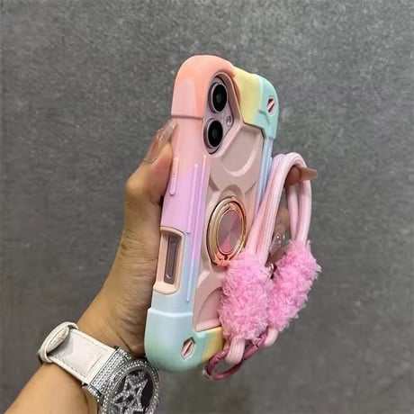 K23214 アウトドアリングストラップ付き iPhoneケース