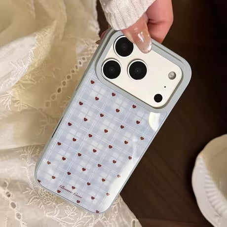 S75710 プチハートチェック iPhoneケース