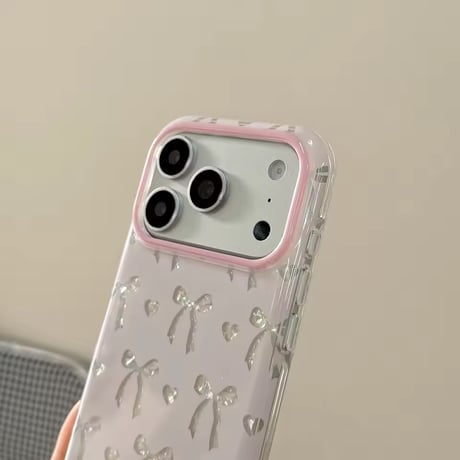 S75765 リボンハートiPhoneケース