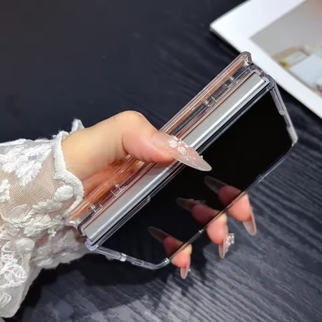 K23306 オーロラシェルリングスタンド付きiPhoneDuoケース