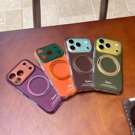 K23300 レトロバイカラーリングスタンド付きiPhoneケース