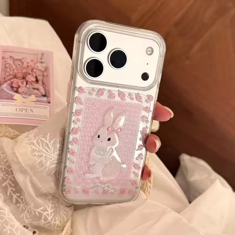 S75899 ローズバニーiPhoneケース