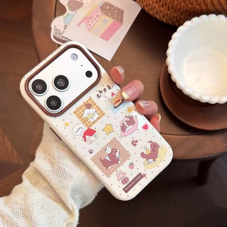 S75982 レトロパピーステッカーiPhoneケース