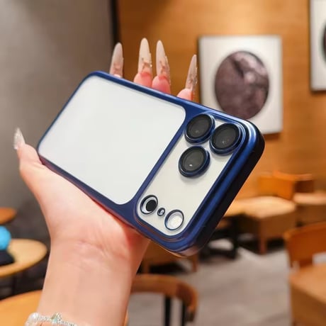 L62533 メタリックフレームクリアiPhoneケース