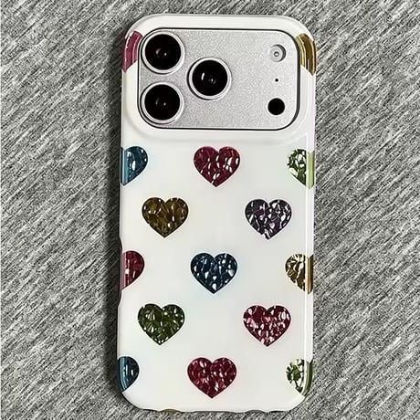 S75750 カラフルハート iPhoneケース