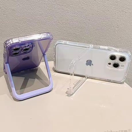 【即納商品】K23065 クリアカラーフレーム スタンドiPhoneケース