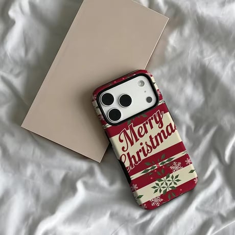 S75948 メリークリスマスロゴiPhoneケース