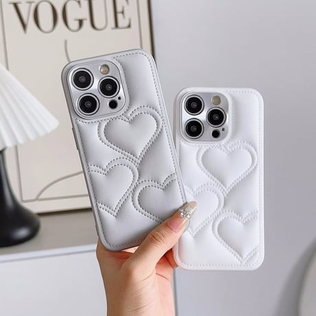 【即納商品】S74208 ふわキルティングハート iPhoneケース