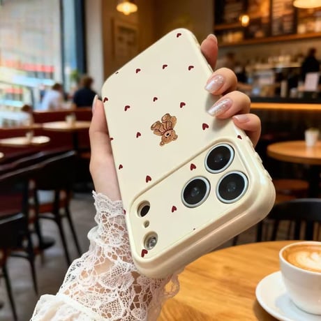 S75906 ミニベアハートiPhoneケース
