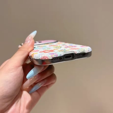 S75747 パステルフラワー iPhoneケース
