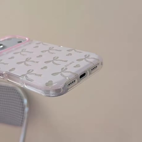 S75765 リボンハートiPhoneケース