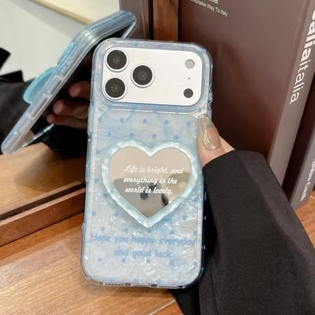 K23307 キラキラハートグリップiPhoneケース