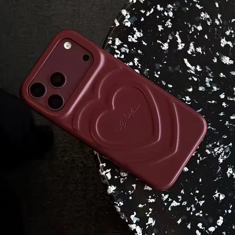 S75984 ぷっくりダブルハートiPhoneケース