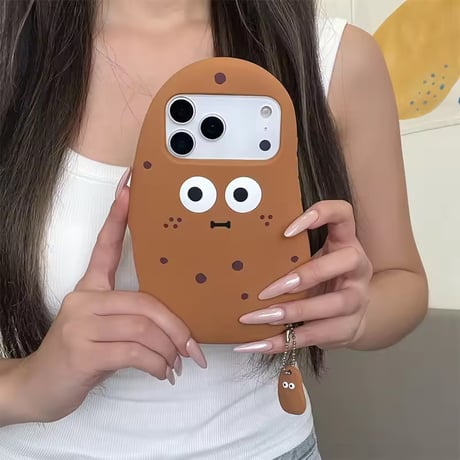 S75962 ポテトキャラクターチャーム付きiPhoneケース