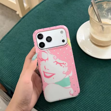 S75768 ガーリーガール ピンク iPhoneケース