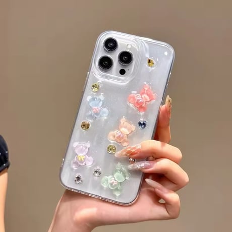 L62539 パステルジュエルベアiPhoneケース