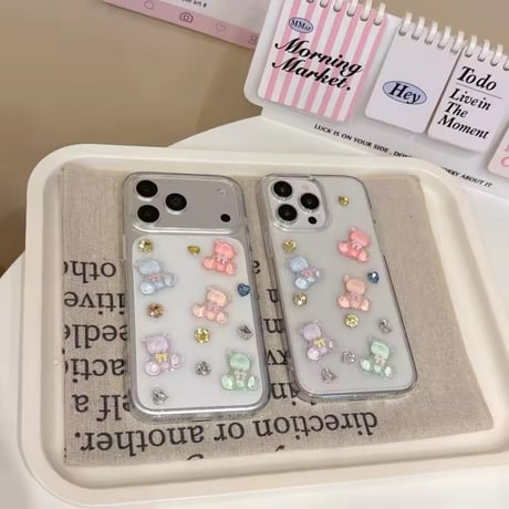 L62539 パステルジュエルベアiPhoneケース