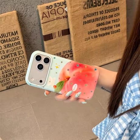 S75738 ピーチスター iPhoneケース