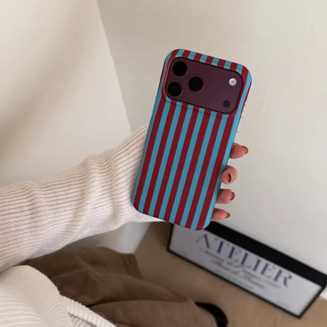 S75974 レトロストライプiPhoneケース