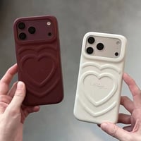 S75984 ぷっくりダブルハートiPhoneケース