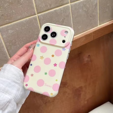S75913 カラフルスタードットiPhoneケース
