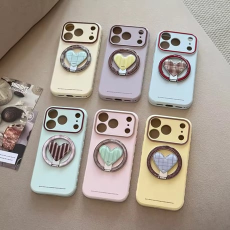 K23209 ハートリングスタンド付き MagSafe対応 iPhoneケース