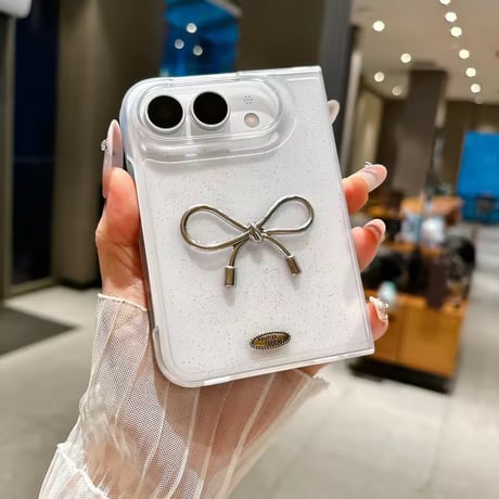 L62527 きらきらリボンiPhoneDuoケース