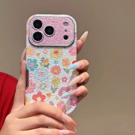 S75747 パステルフラワー iPhoneケース