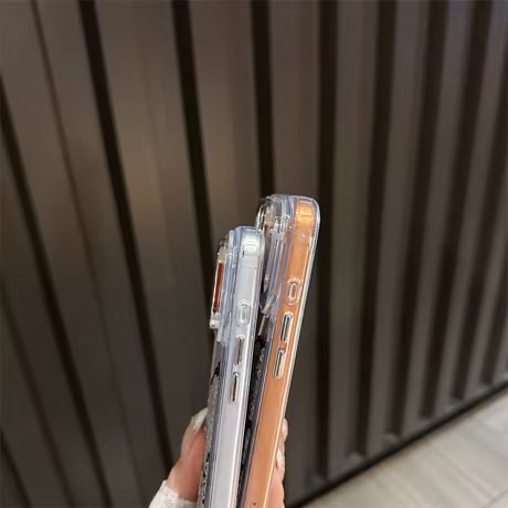 L62554 キラキラビジューベアクリアiPhoneケース