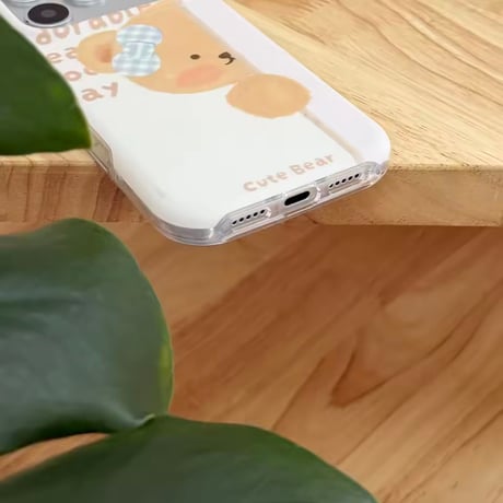 S75769 リボンベア ミルクカラー iPhoneケース