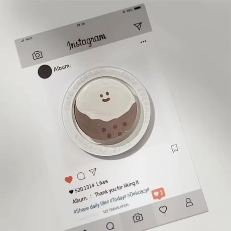 K23195 ゆるフェイスリングスタンド付き iPhoneケース