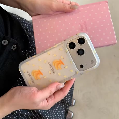 L62485 バナナドット 半透明iPhoneケース