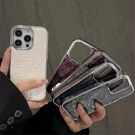 【即納商品】S74391 クロコ調エレガント iPhoneケース