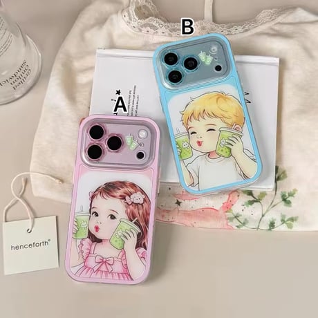 S75720 キュートガール＆ボーイ iPhoneケース