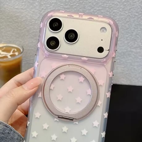 K23256 パステルスター リングスタンド iPhoneケース