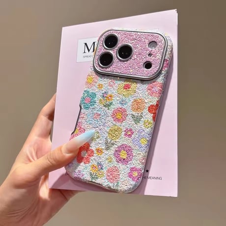 S75747 パステルフラワー iPhoneケース