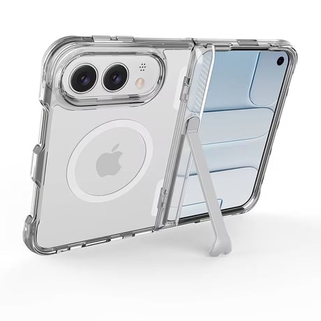 K23351 MagSafeスタンド付きクリアiPhoneDuoケース