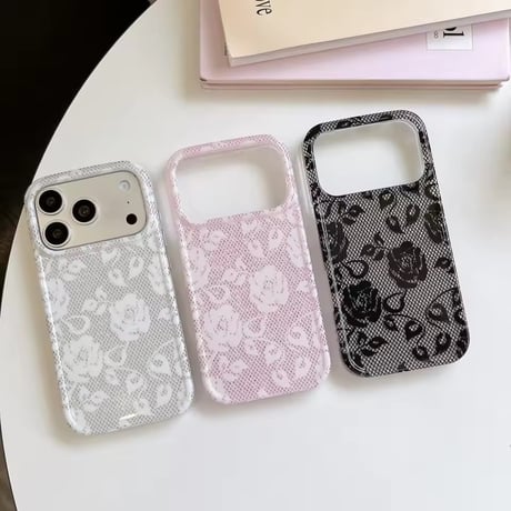 S75933 フラワーレースiPhoneケース