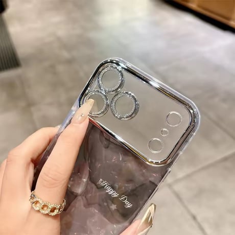 【即納商品】S74844 Happy Day パールマーブルiPhoneケース